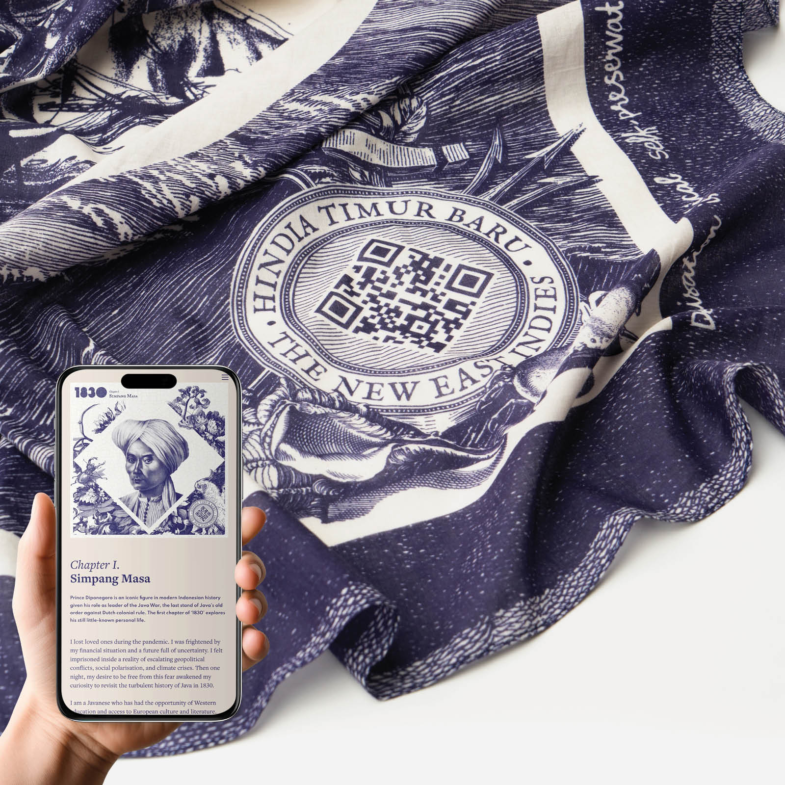 Babad Diponegoro- Mantilla Scarf