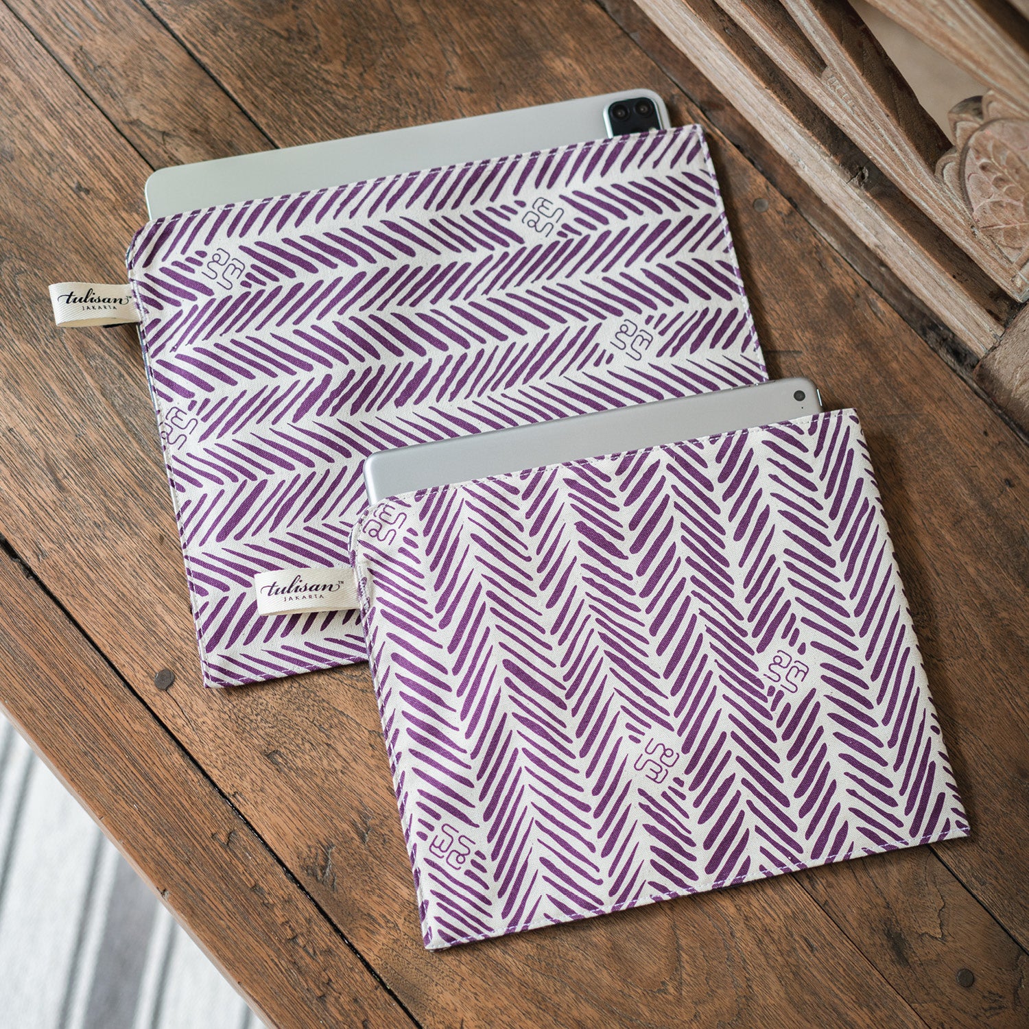Tulang Ikan - Large Tablet Pouch