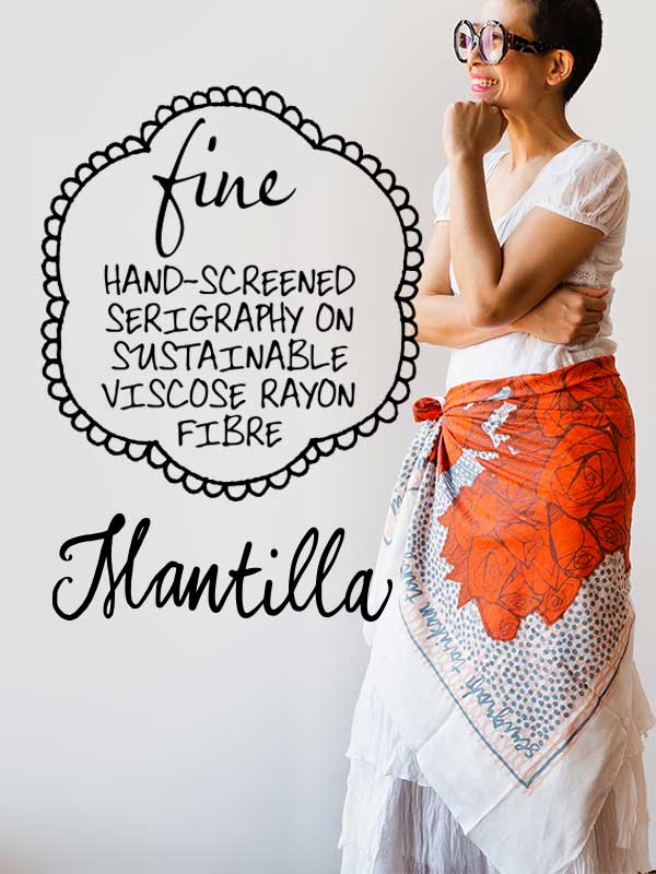 Hand-Screened Mantilla