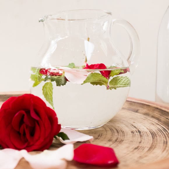 Sunday Lunch: Rose Mint Water