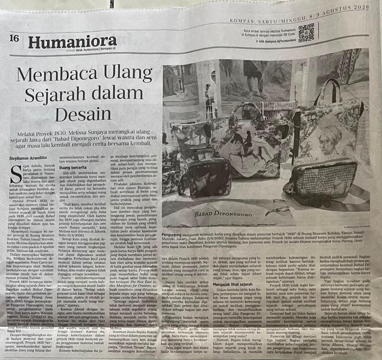 Koran Kompas: "Membaca Ulang Sejarah dalam Desain"