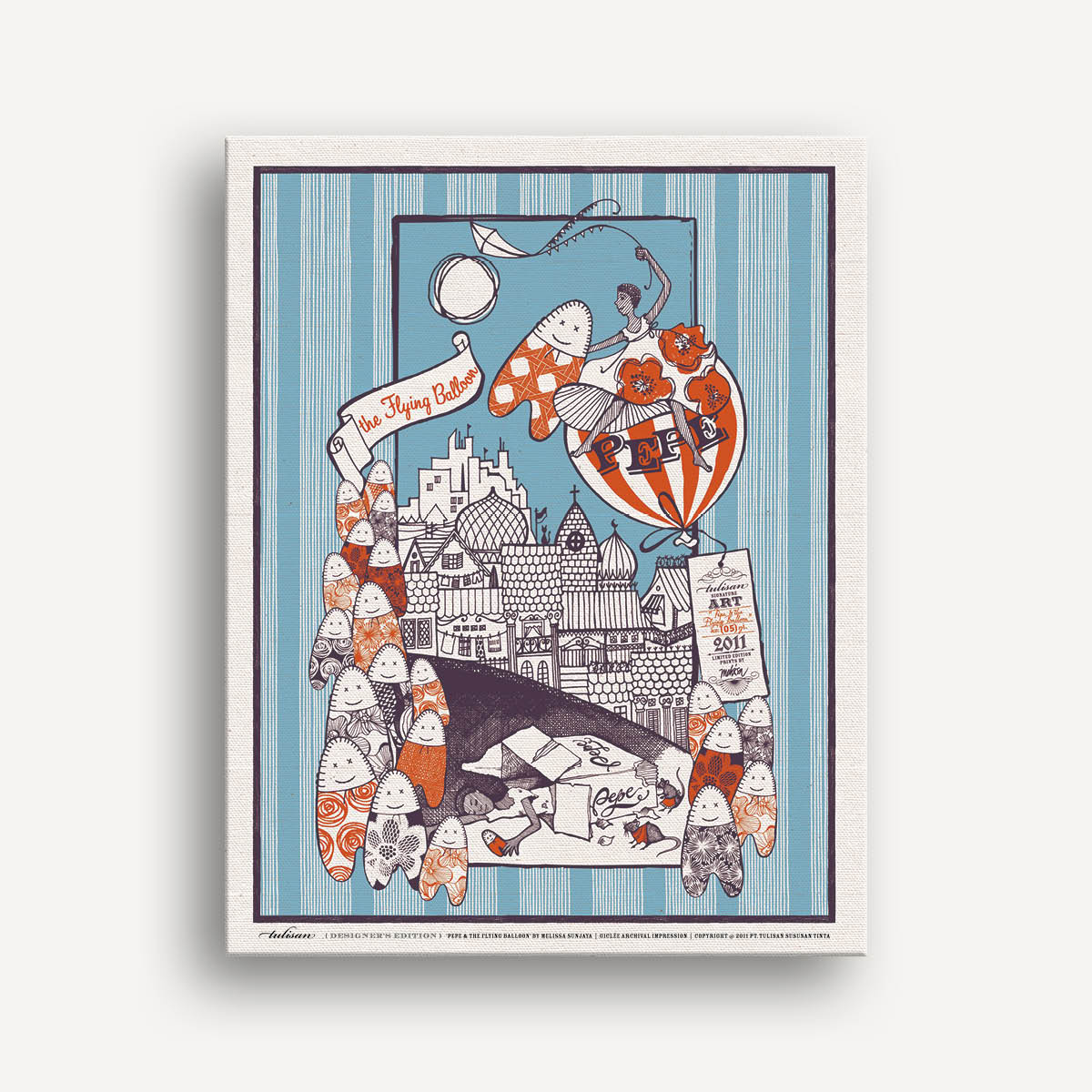 Giclée Pepe &amp; The Flying Balloon